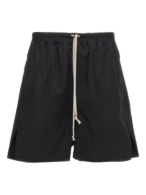 Rick Owens drawstring split cotton shorts