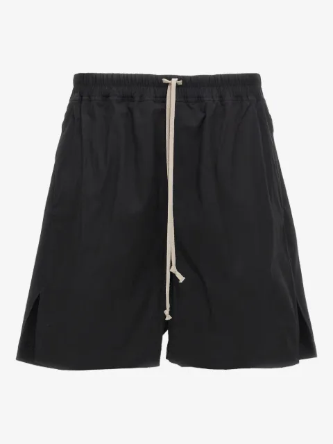 Rick Owens drawstring split cotton shorts