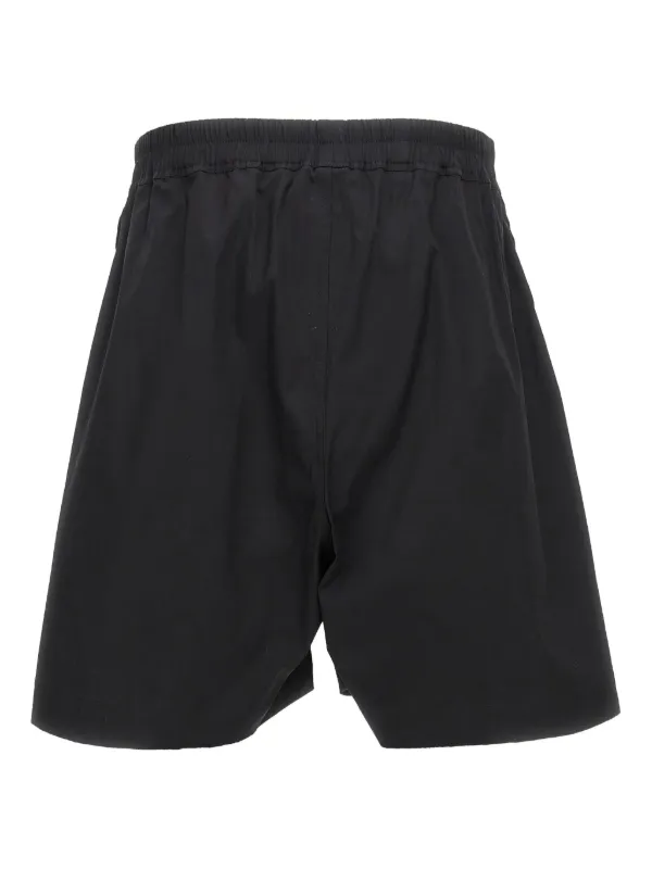 Rick Owens cotton shorts (ブラック) Rick Owens Drawstring Split Cotton Shorts | Black | FARFETCH