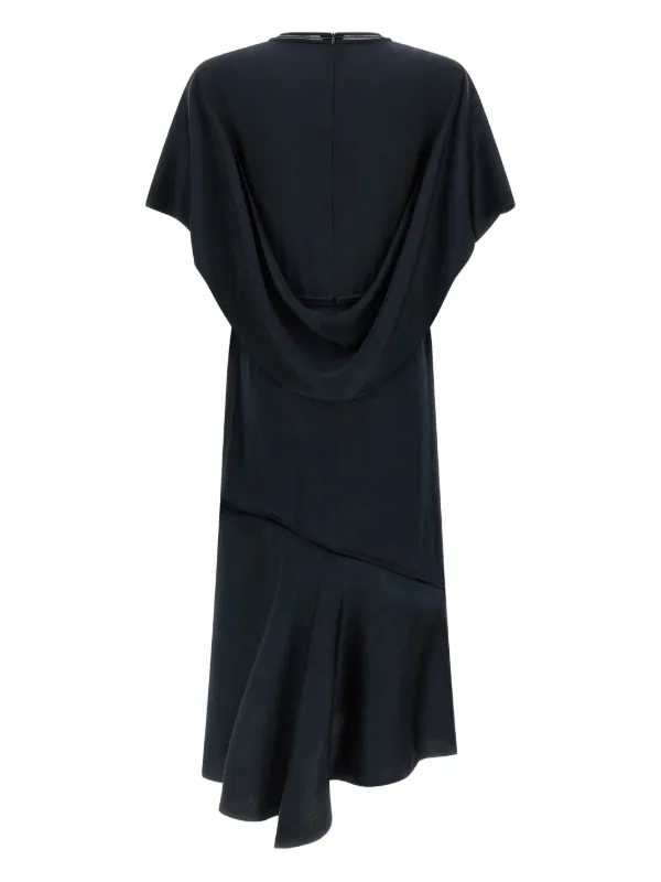 Fabiana Filippi Asymmetric Midi Dress - Blue