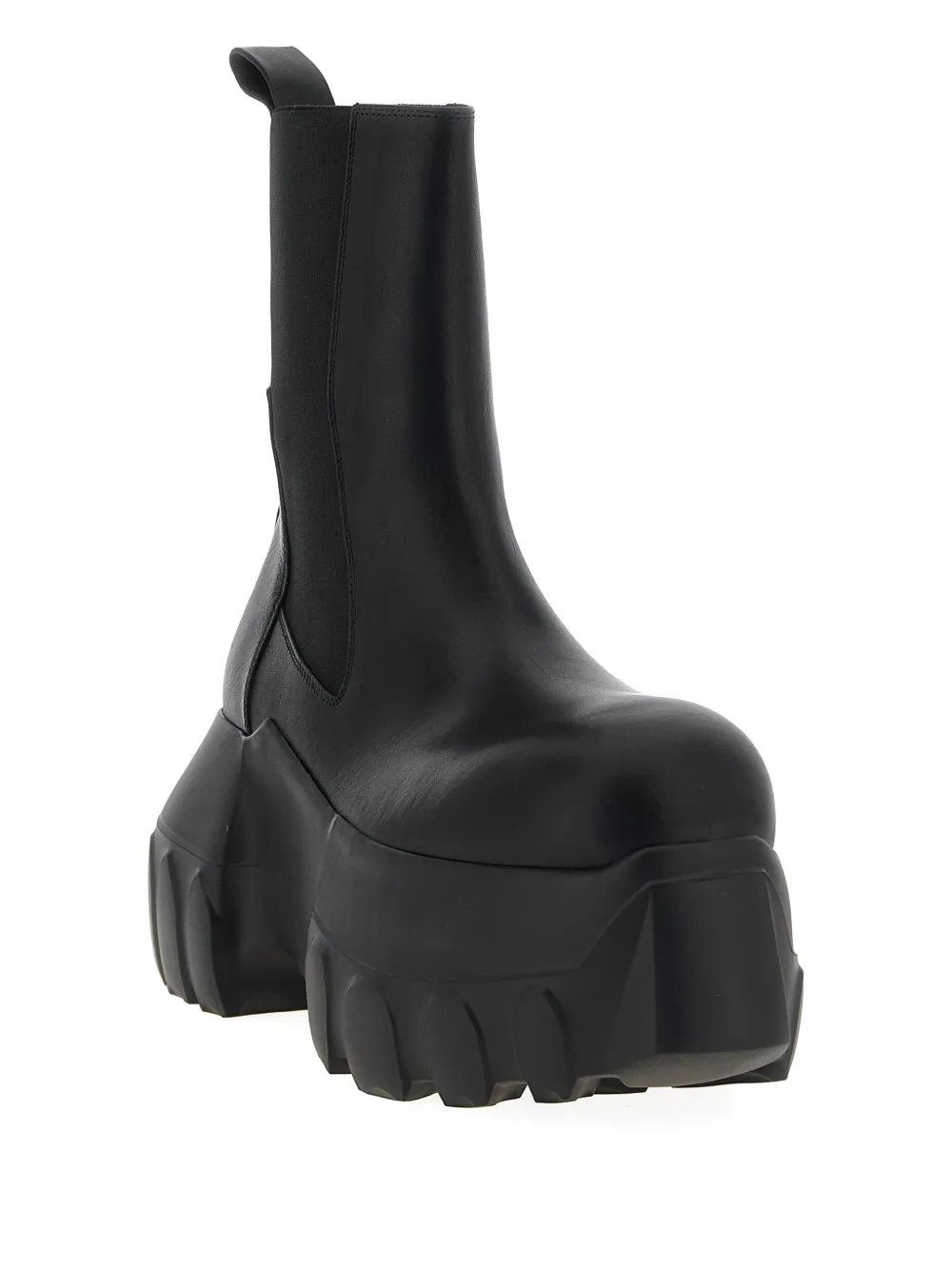 Rick Owens elastic-detail leather ankle boots - Nero
