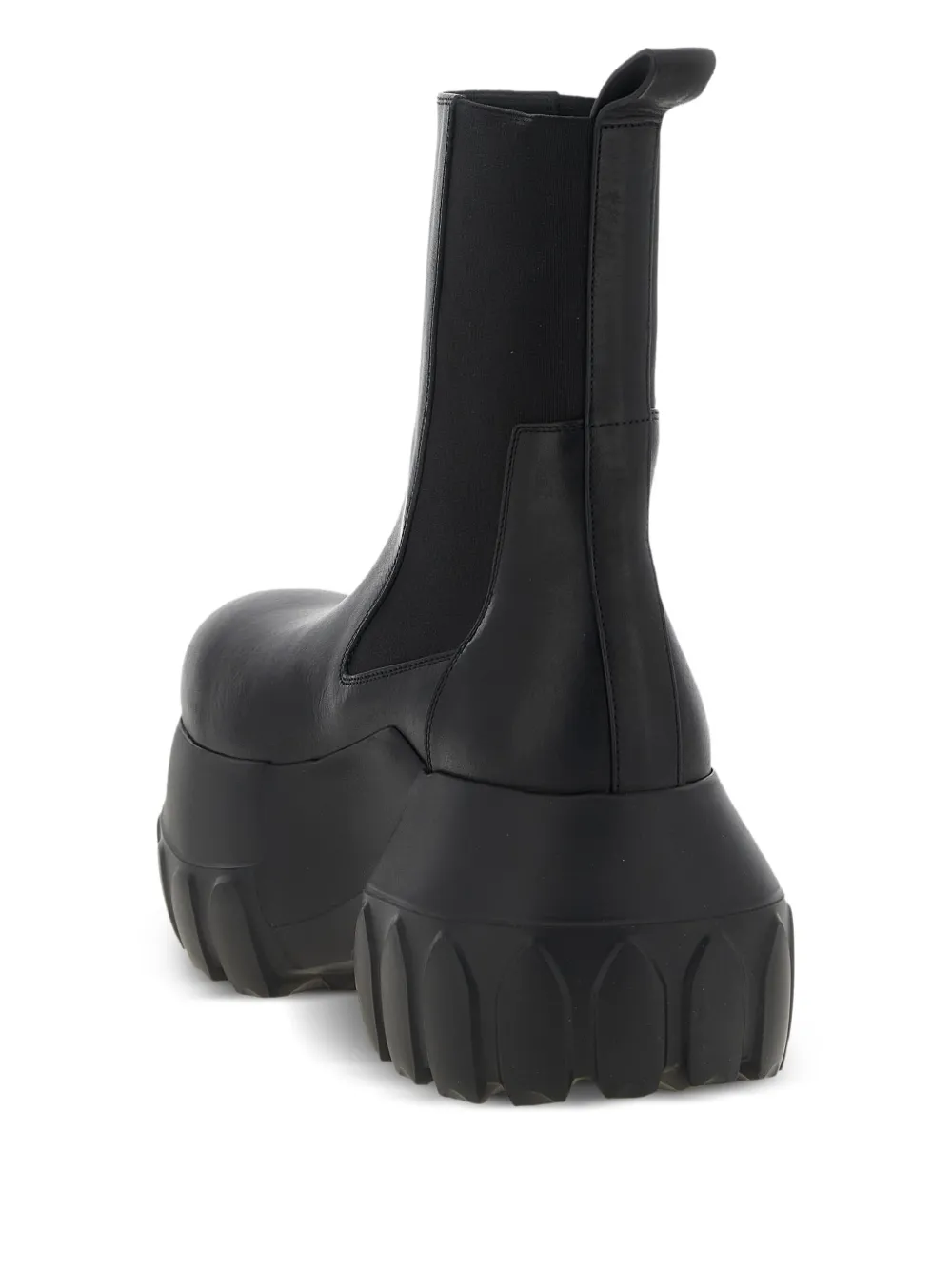 Rick Owens Leren enkellaarzen met elastisch detail Zwart