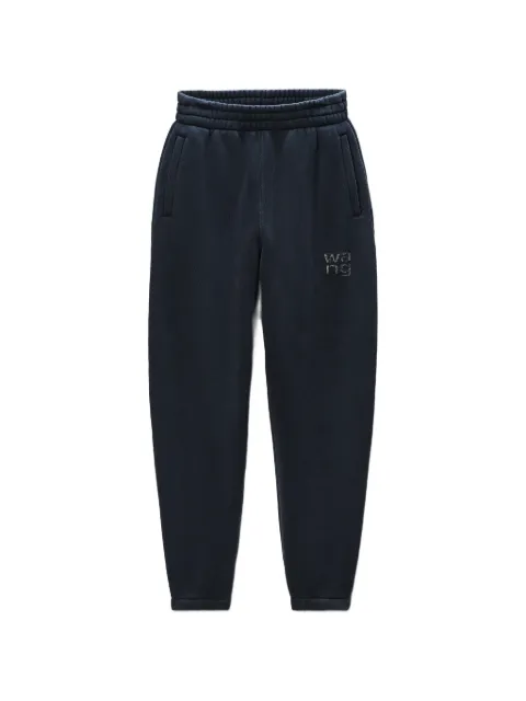 Alexander Wang crystal hotfix logo sweatpants in brushed terry