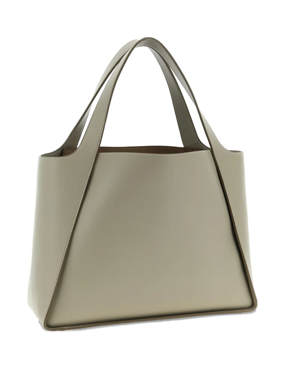 Stella McCartney Shopper met logoprint en studs Beige