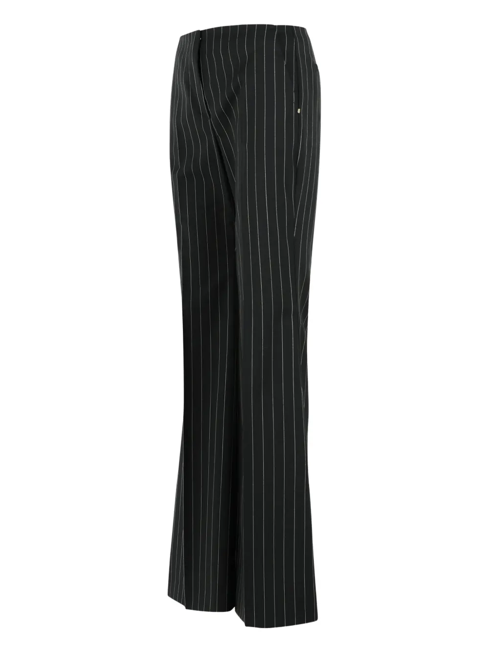 Sportmax vertical stripe trousers - Zwart