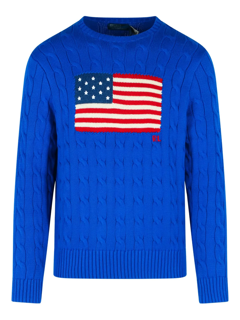 Polo Ralph Lauren braided american flag sweater - Blue