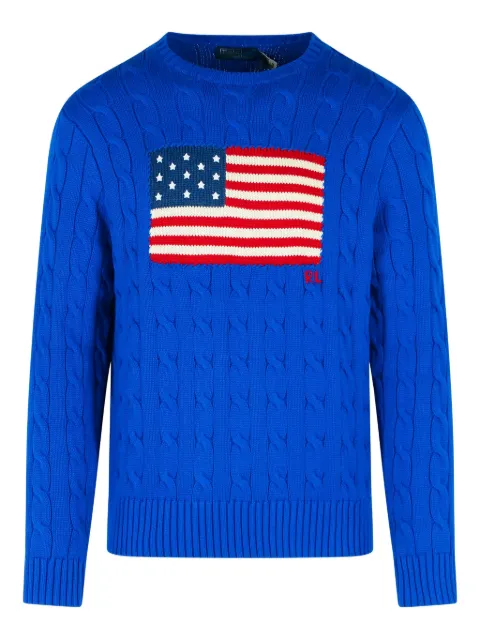 Polo Ralph Lauren braided american flag sweater