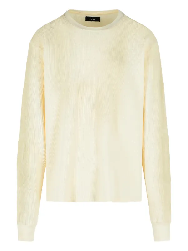 Amiri Bones Ribbed Logo T-shirt in Neutrals