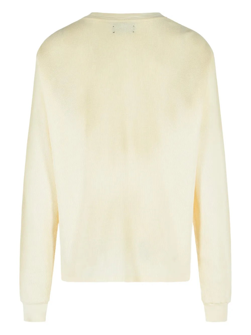 AMIRI Bones geribbeld logo T-shirt - Beige