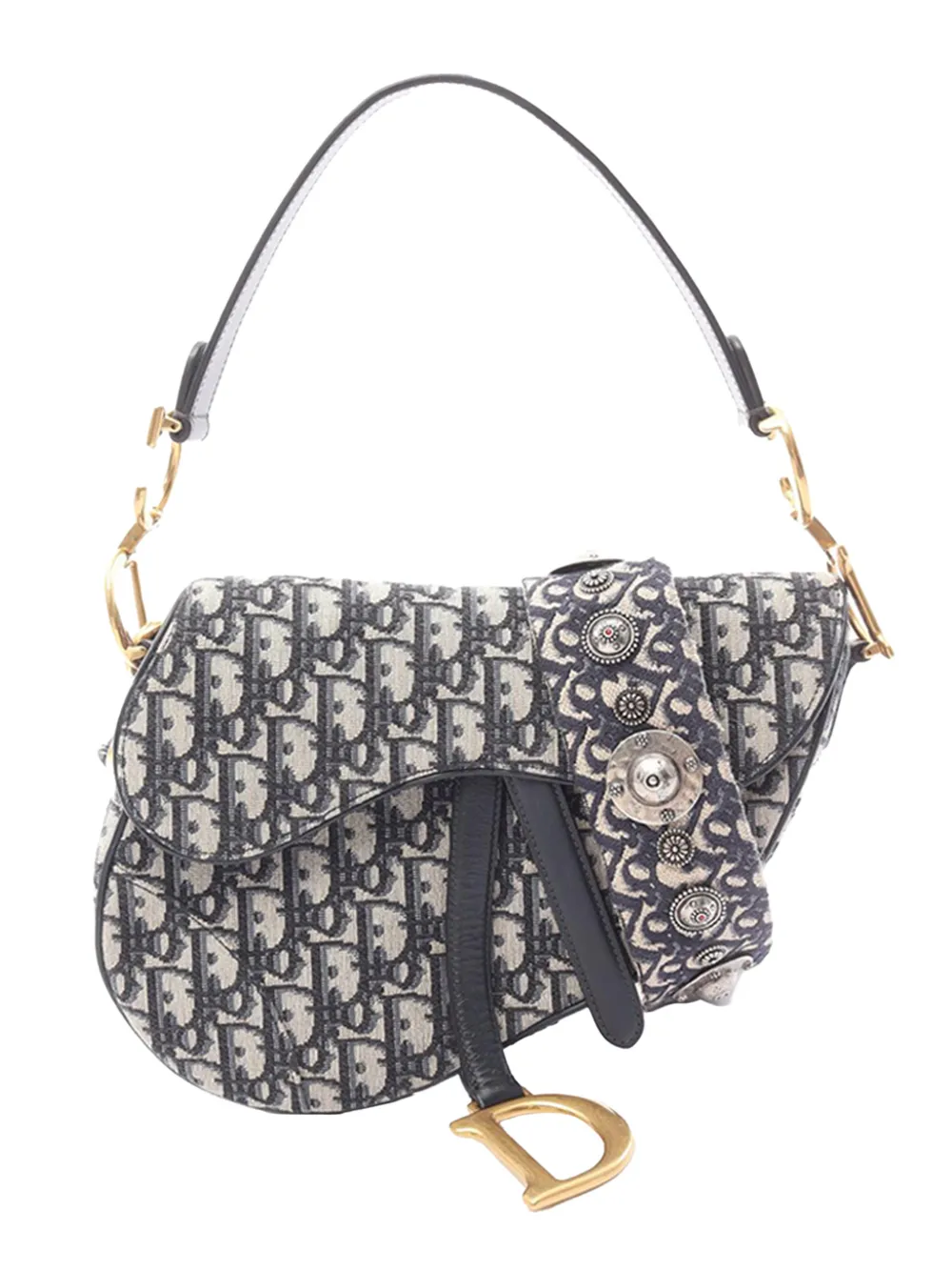 Christian Dior Pre-Owned 2020 Oblique Canvas Saddle Bag handbag - Marrone