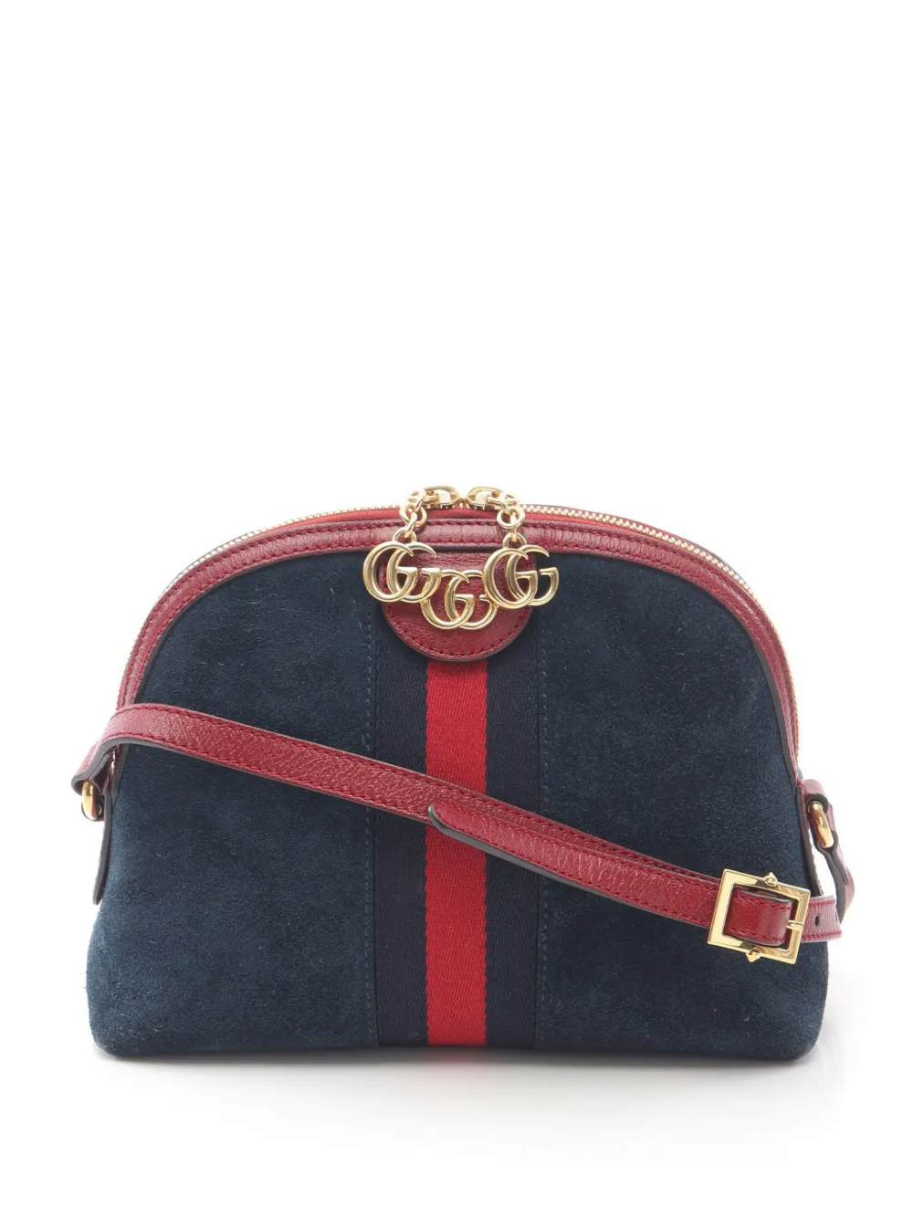 Gucci Pre-Owned 2016-2025 Small Suede GG Ophidia Dome satchel - Blau