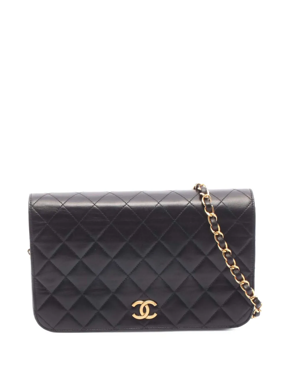 CHANEL Pre-Owned 1994-1996 CC Quilted Lambskin Full Single Flap crossbody bag - Nero