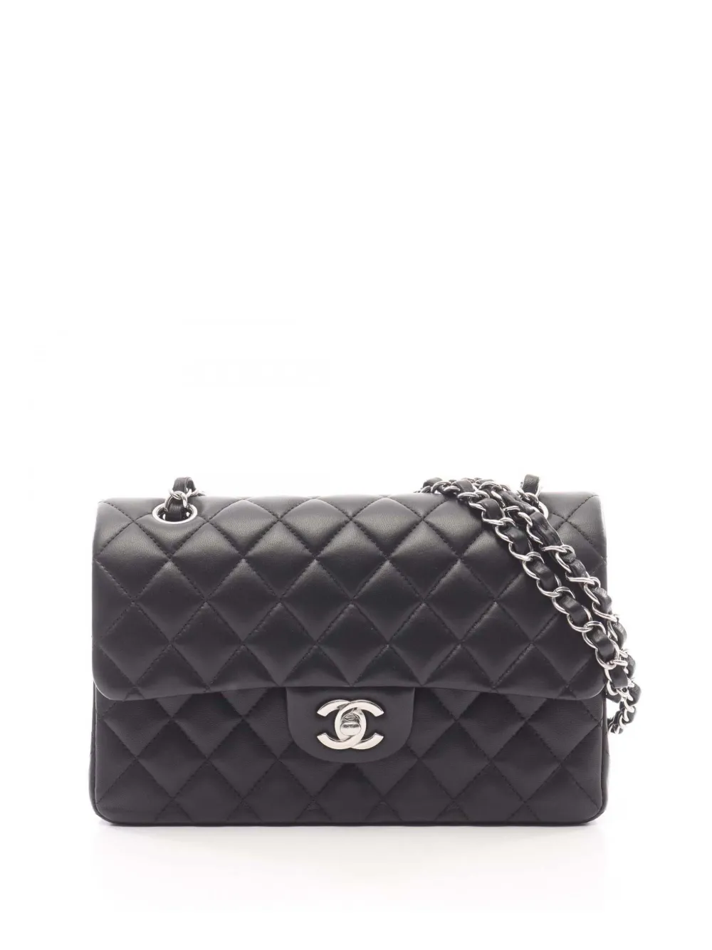 CHANEL Pre-Owned 2021-2025 Small Classic Lambskin Double Flap shoulder bag - Nero