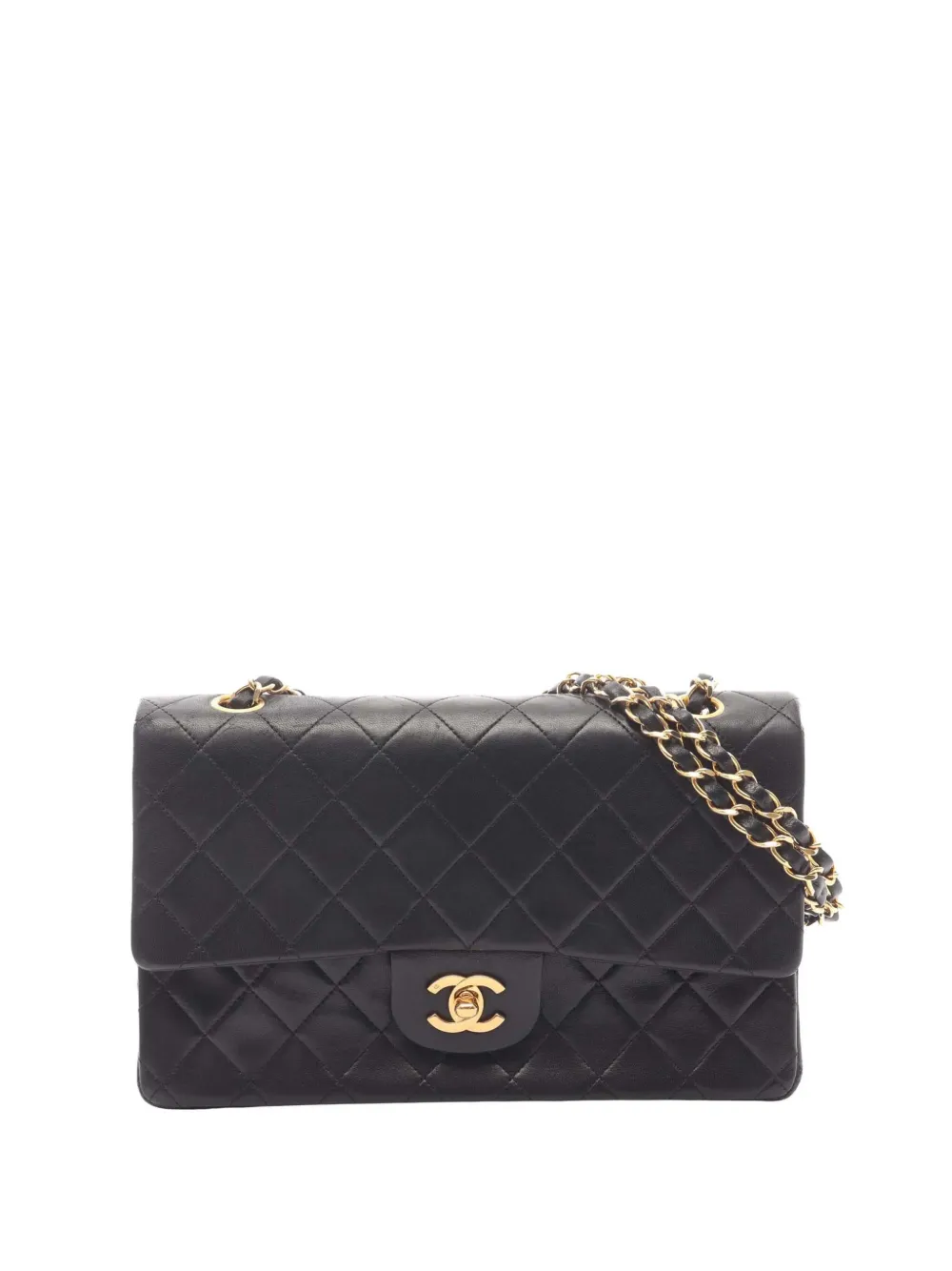 CHANEL Pre-Owned 1989-1991 Medium Classic Lambskin Double Flap shoulder bag - Nero