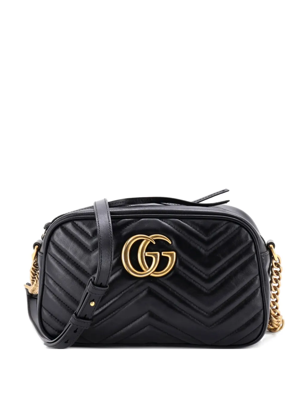 Gucci Pre-Owned GG Marmont Shoulder Bag Matelasse Leather Small crossbody bag - Nero