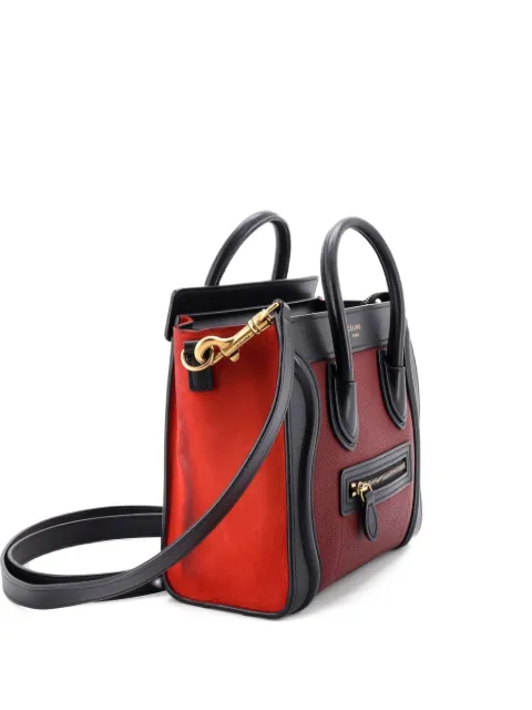 Celine Pre-Owned Tricolor Luggage Bag Leather Nano crossbody bag
