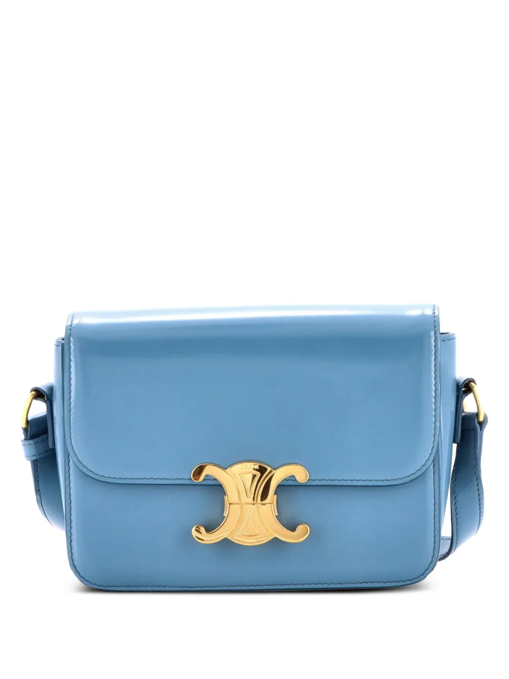 Celine Pre-Owned Triomphe Shoulder Bag Smooth Calfskin Teen crossbody bag - Blu