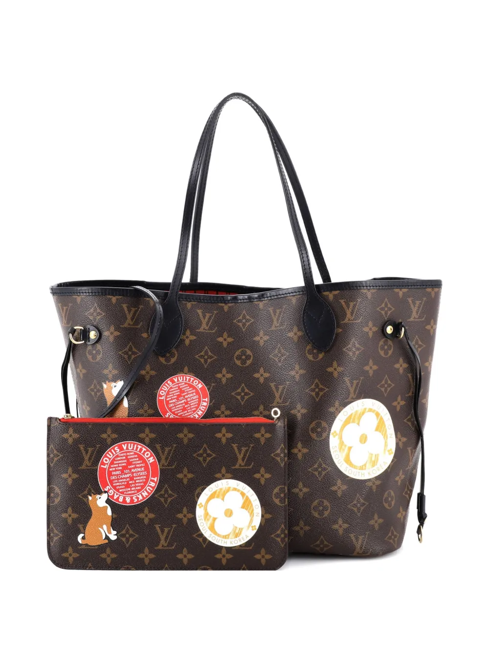 Louis Vuitton Pre-Owned Neverfull NM My World Tour Monogram Canvas MM tote bag - Braun