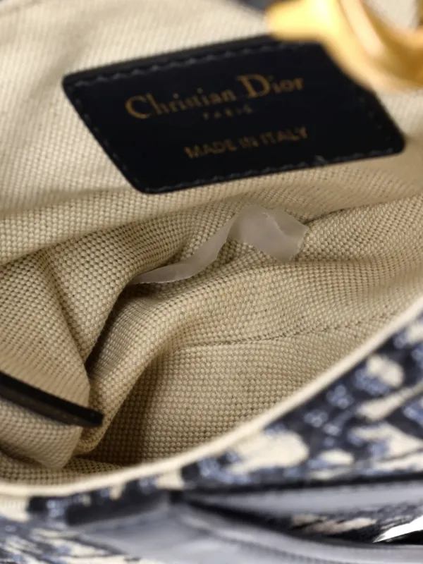 Christian Dior Pre-Owned Saddle Handbag Oblique Canvas Mini
