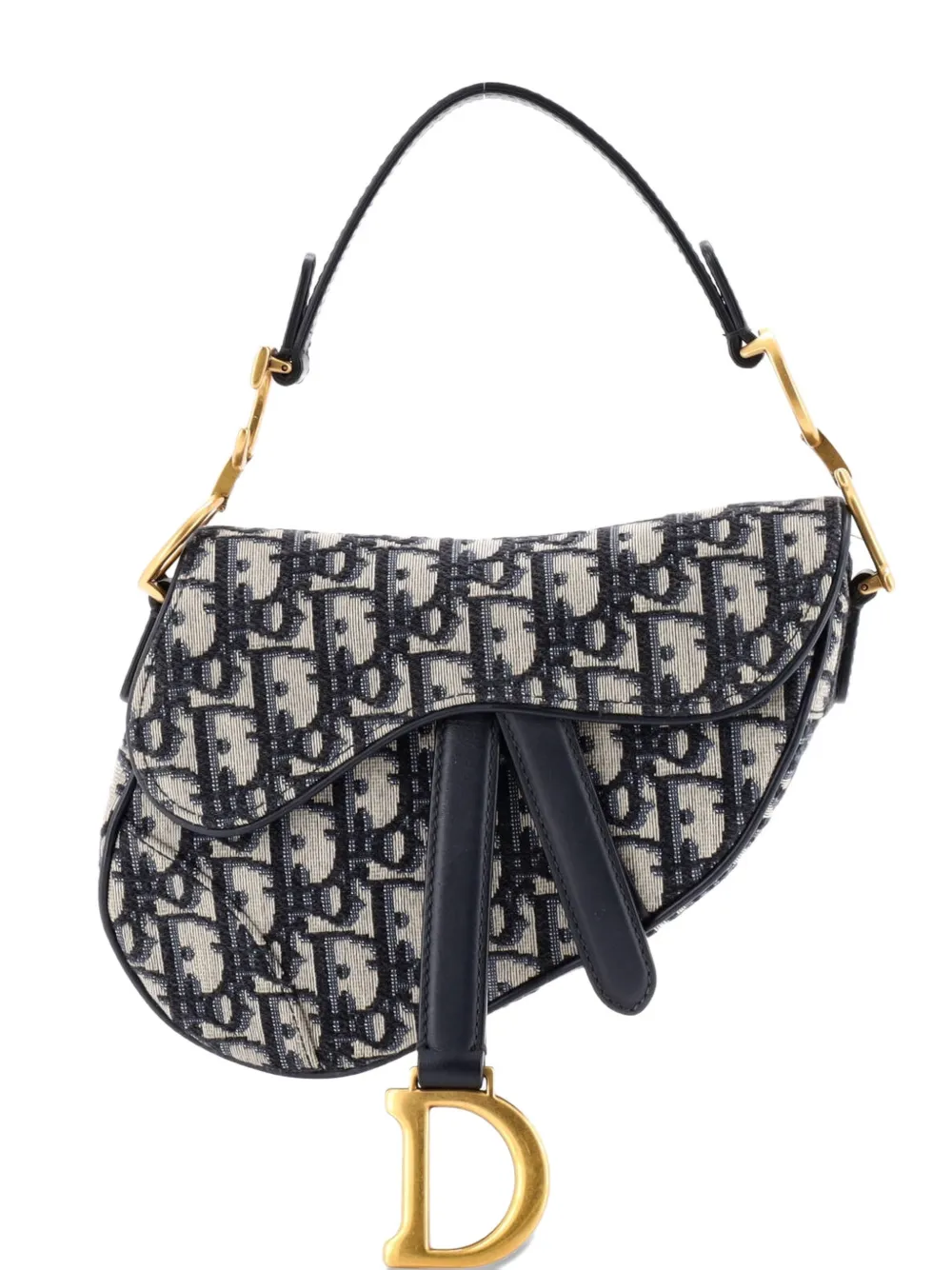 Christian Dior Pre-Owned Saddle Handbag Oblique Canvas Mini shoulder bag - Blu