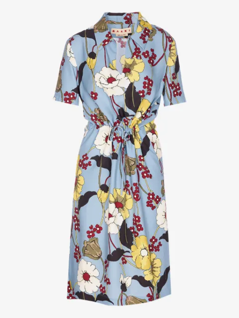 Marni vestido midi con estampado floral