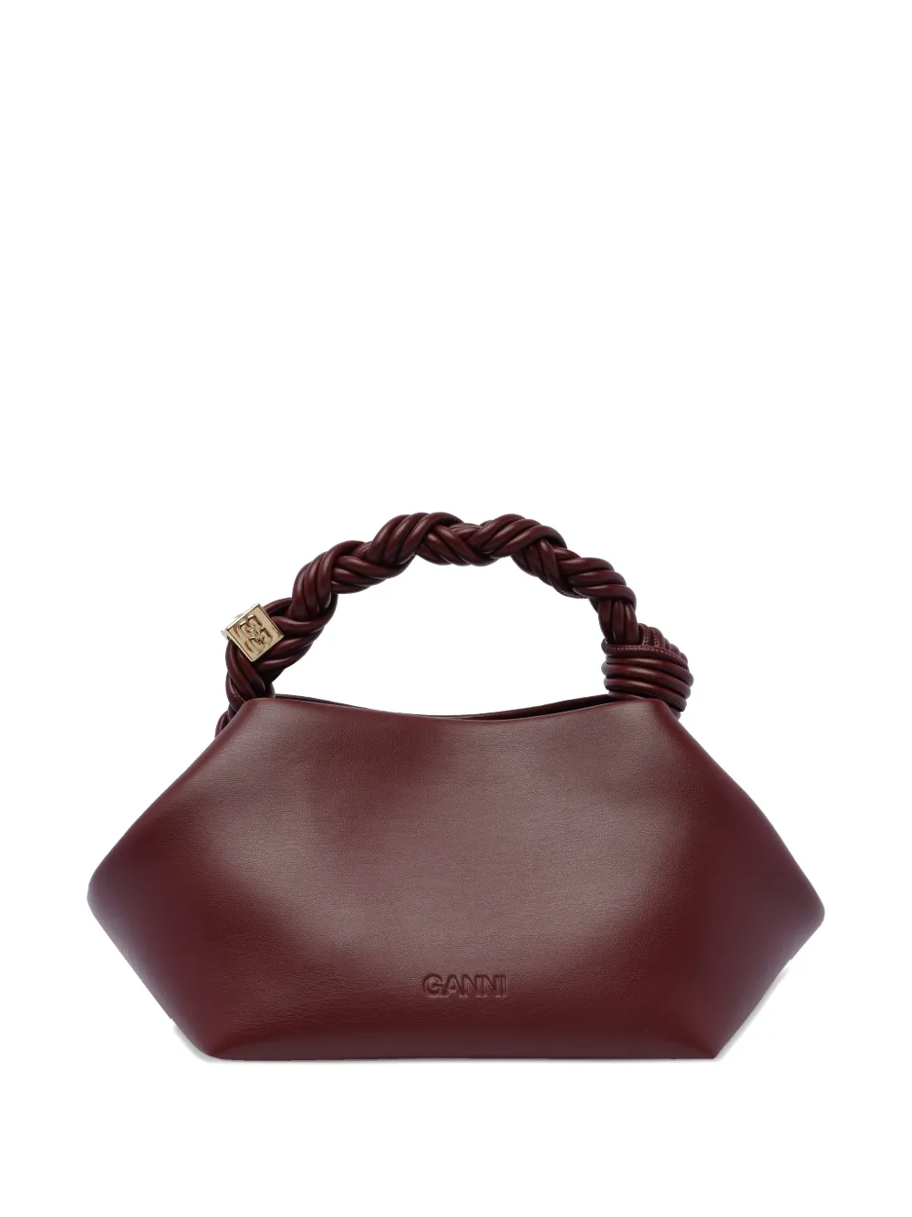 GANNI Bou braided-handle clutch bag - Rood