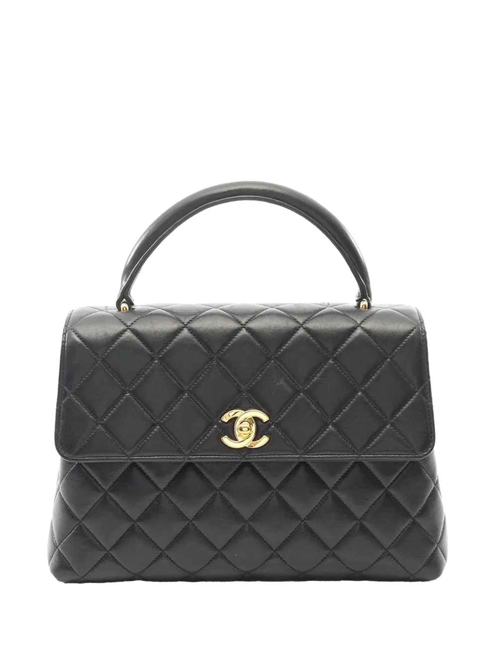 CHANEL Pre-Owned 1996-1997 Medium Lambskin Kelly Top Handle Bag handbag - Nero
