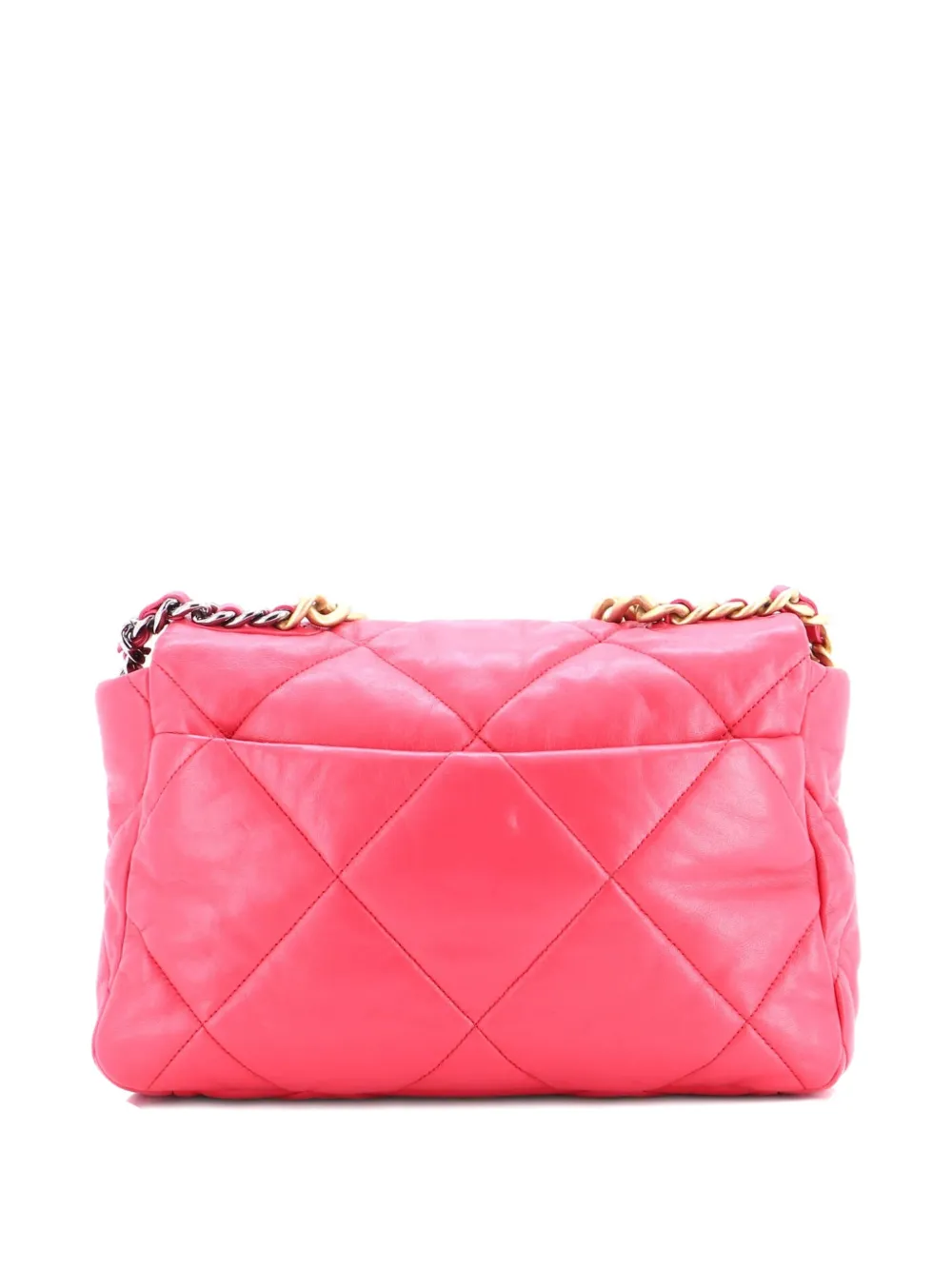 CHANEL Pre-Owned 19 Flap Bag Quilted Leather Large crossbody bag - Rosa