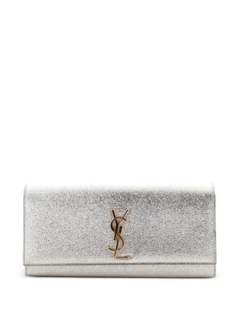 Saint Laurent Pre-Owned Classic Monogram Metallic Calfskin Long clutch bag