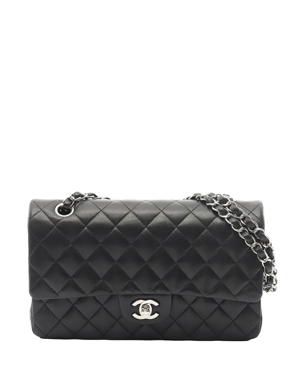 CHANEL Pre-Owned 2010-2011 Medium Classic Lambskin Double Flap shoulder bag - Nero