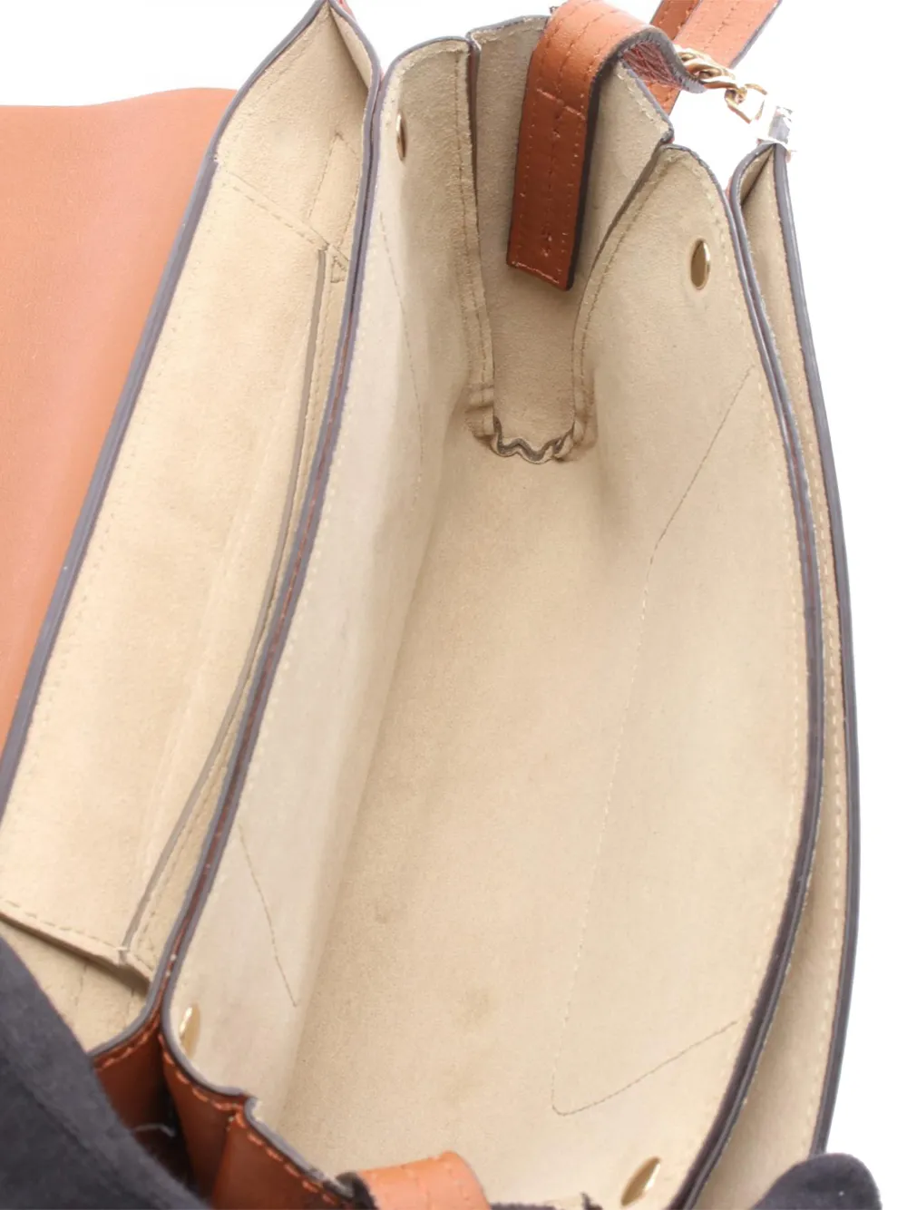 Pre-owned Chloé 2010-2025 Small Suede Calfskin Faye Crossbody Bag In Brown