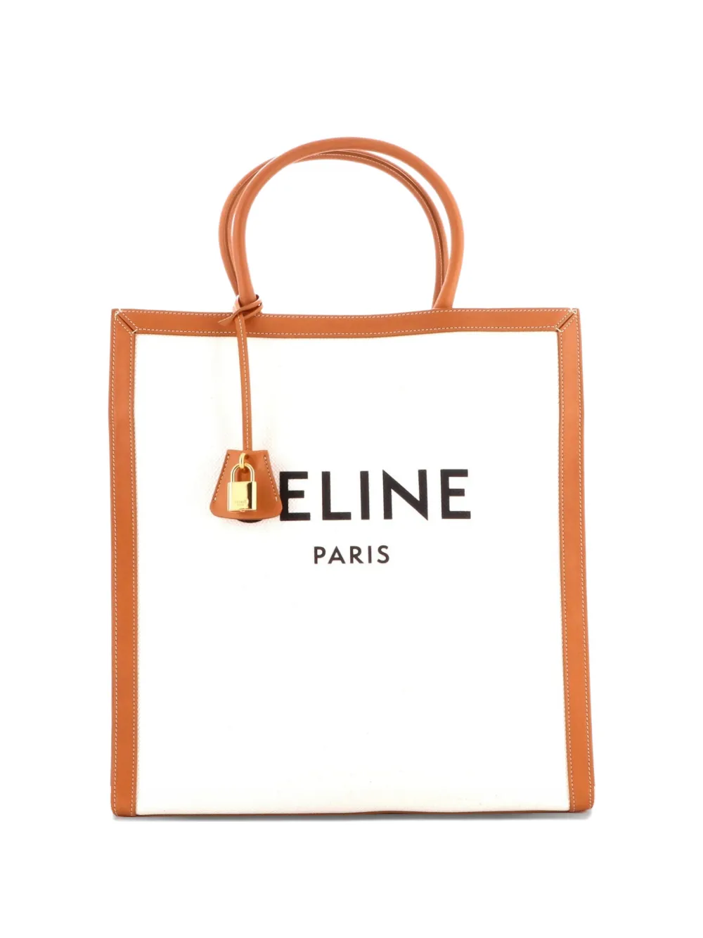 Celine Pre-Owned Vertical Cabas Canvas with Leather Large tote bag | Brown | Image 1