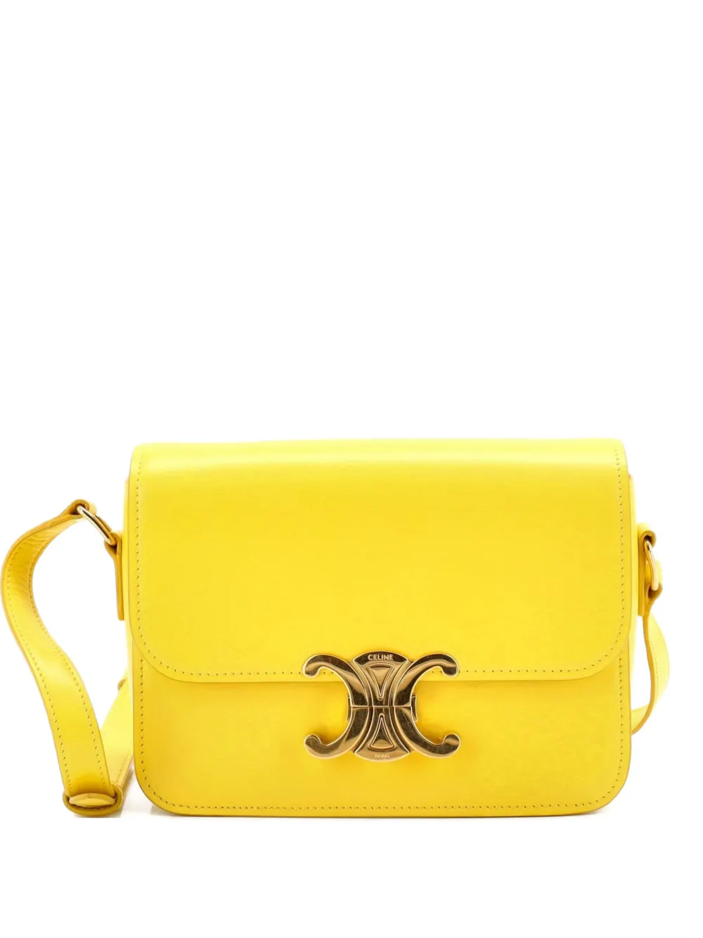 Celine Pre-Owned Triomphe Shoulder Bag Smooth Calfskin Teen crossbody bag - Giallo
