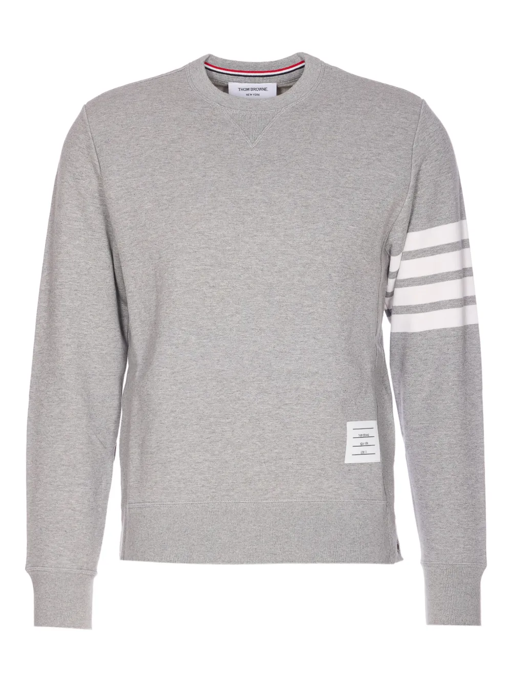 Thom Browne patch logo crewneck sweatshirt | Grey | Image 1