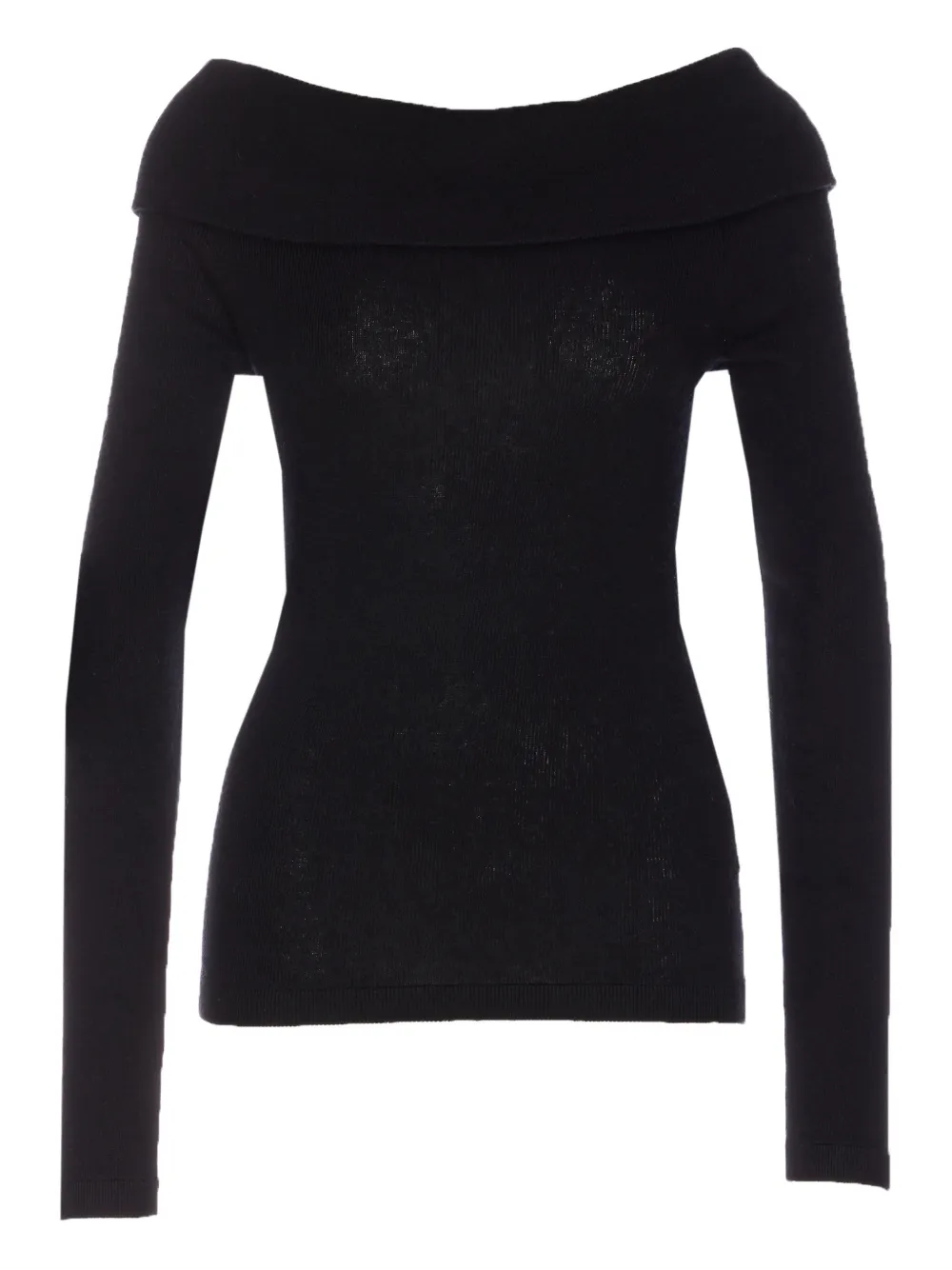 Lisa Yang Claudina boat-neck long-sleeves top - Nero