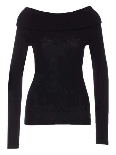 Lisa Yang Claudina boat-neck long-sleeves top