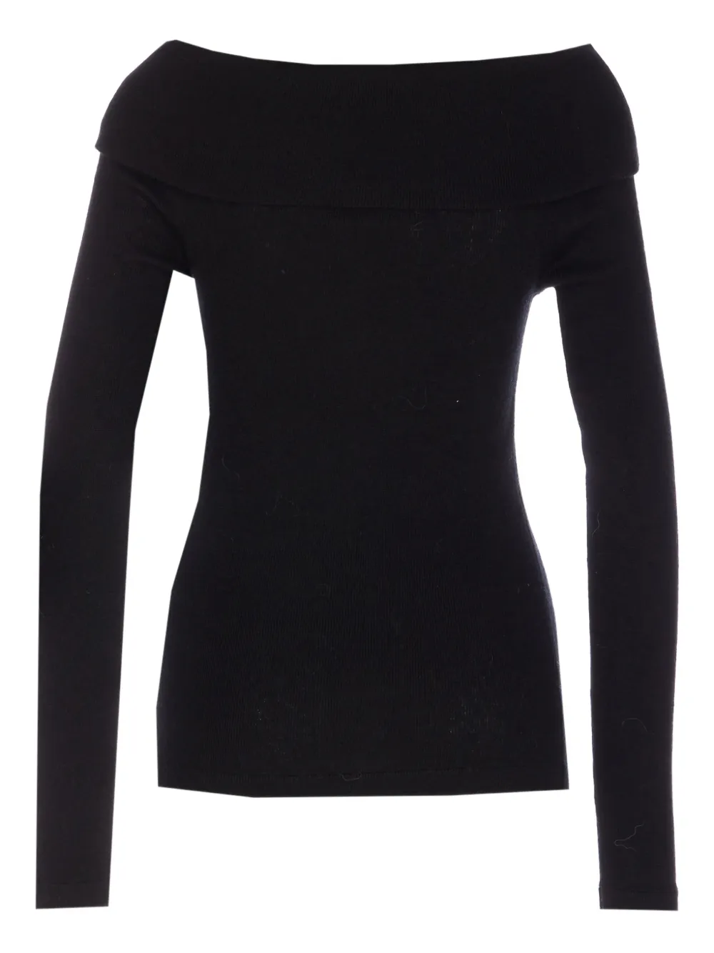 Lisa Yang Claudina boat-neck long-sleeves top - Zwart