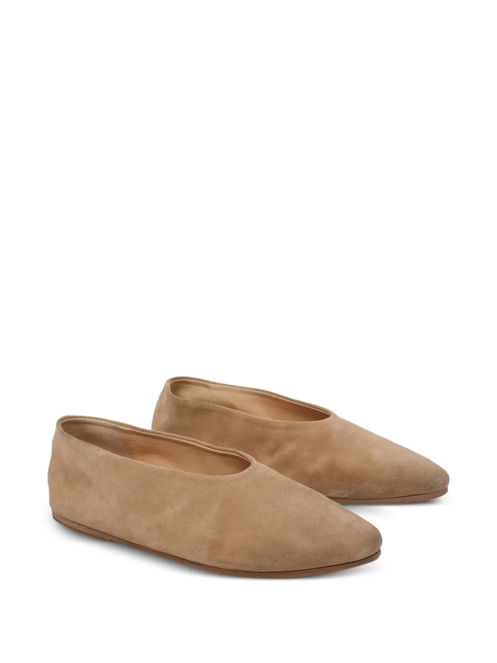 Marsèll Ballerina's met puntige neus Beige