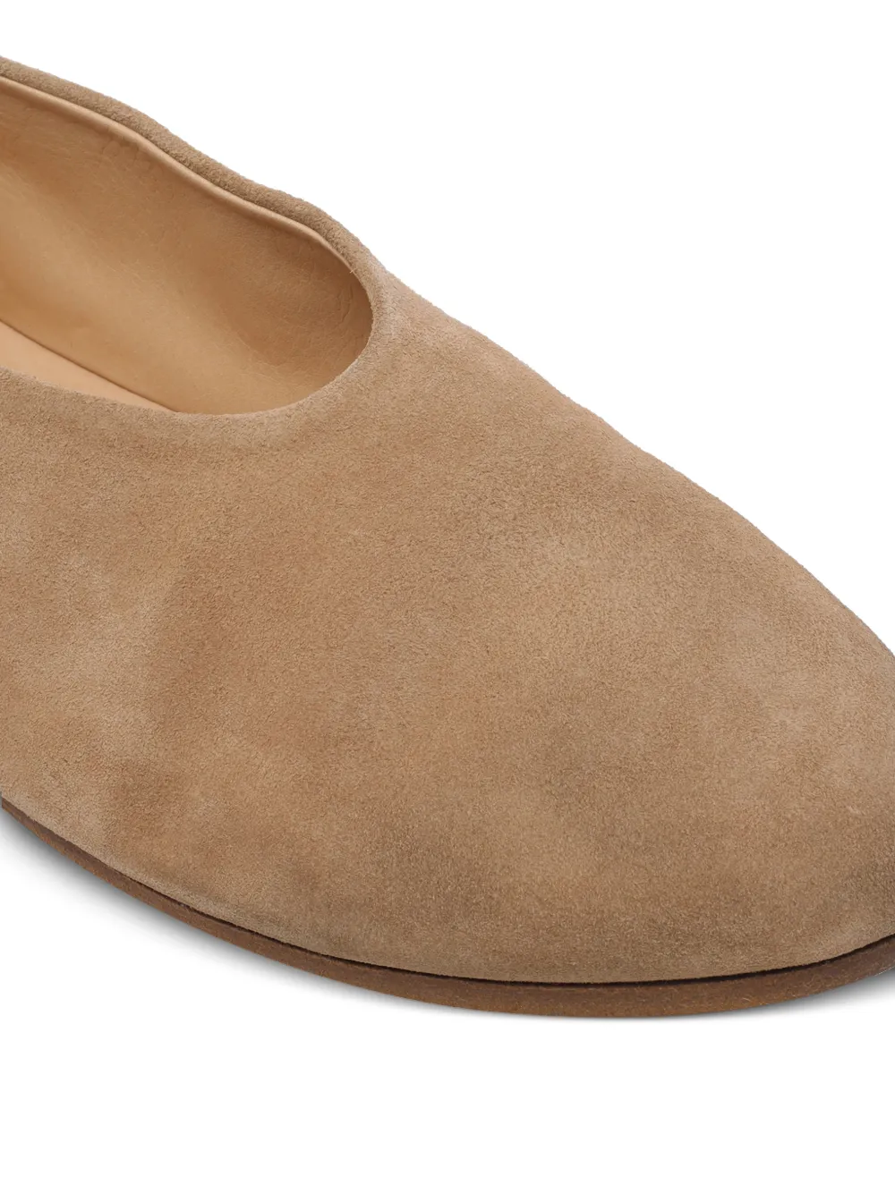 Marsèll Ballerina's met puntige neus Beige