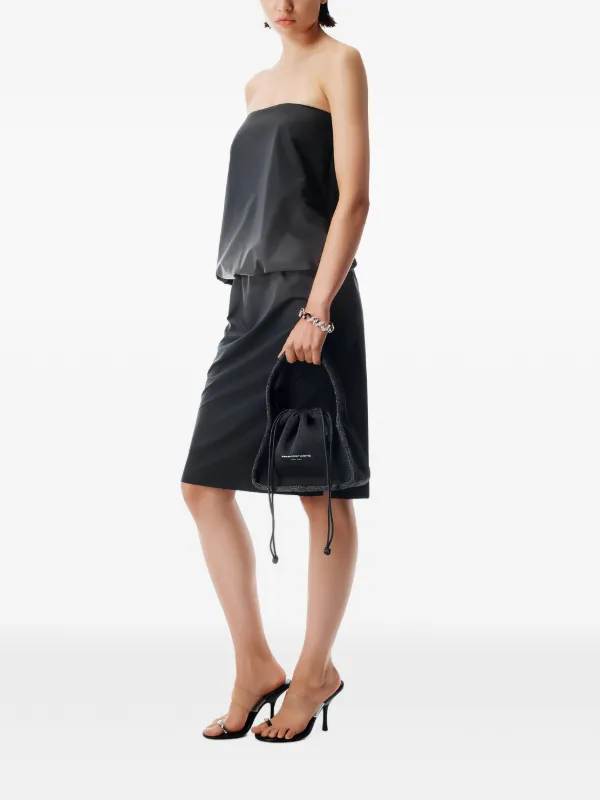 Alexander Wang Reflective Knit Ryan Small Bag in Black