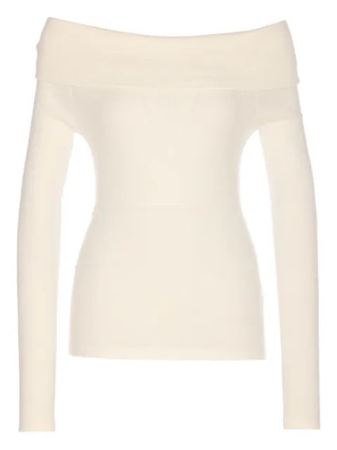 Lisa Yang boat-neck long-sleeves top