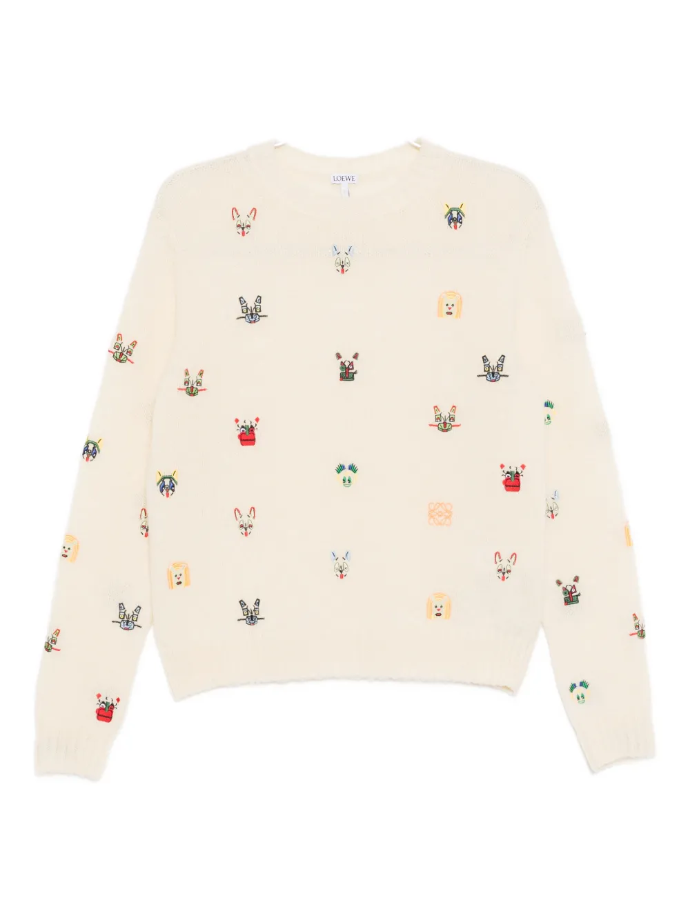 LOEWE animal-embroidered jumper - Toni neutri