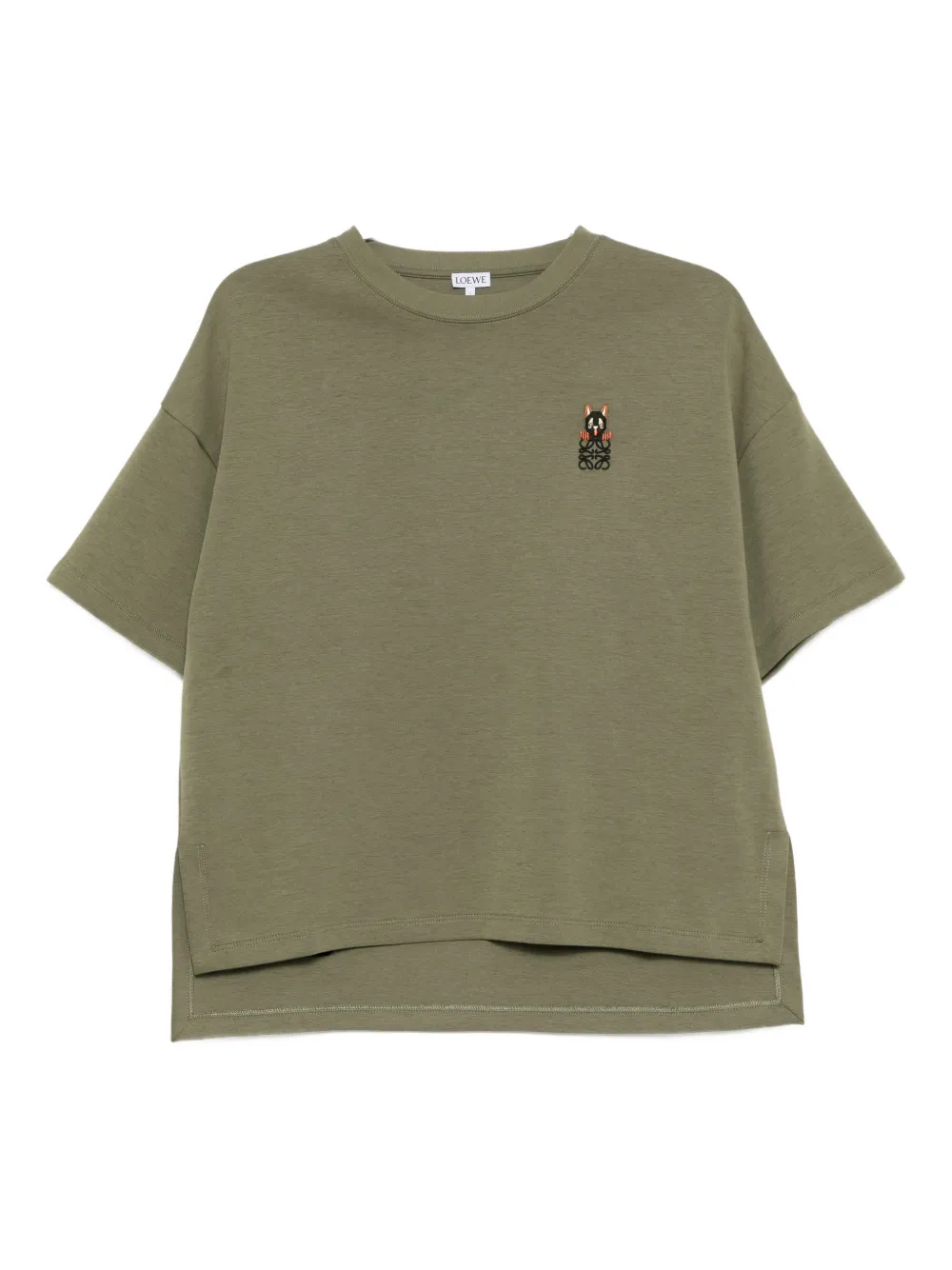 LOEWE logo-embroidered T-shirt - Verde
