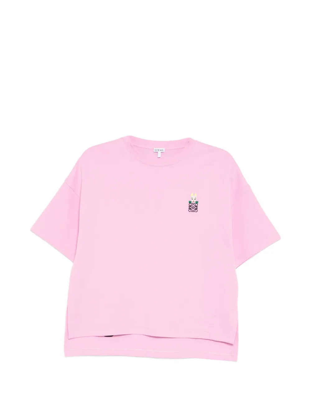 LOEWE logo-embroidered T-shirt - Rosa