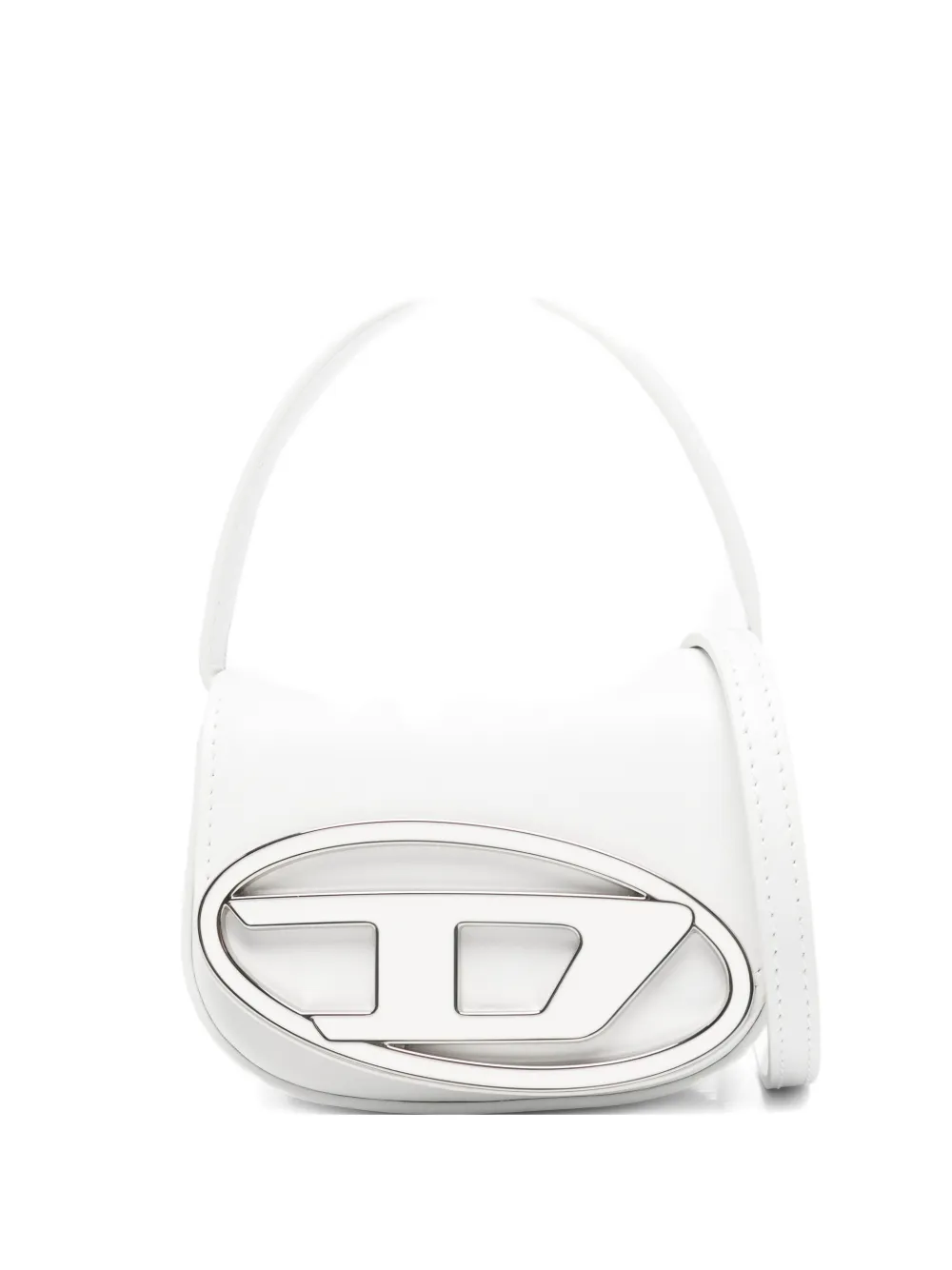 Diesel mini 1Dr Xs logo-plaque tote bag - Bianco