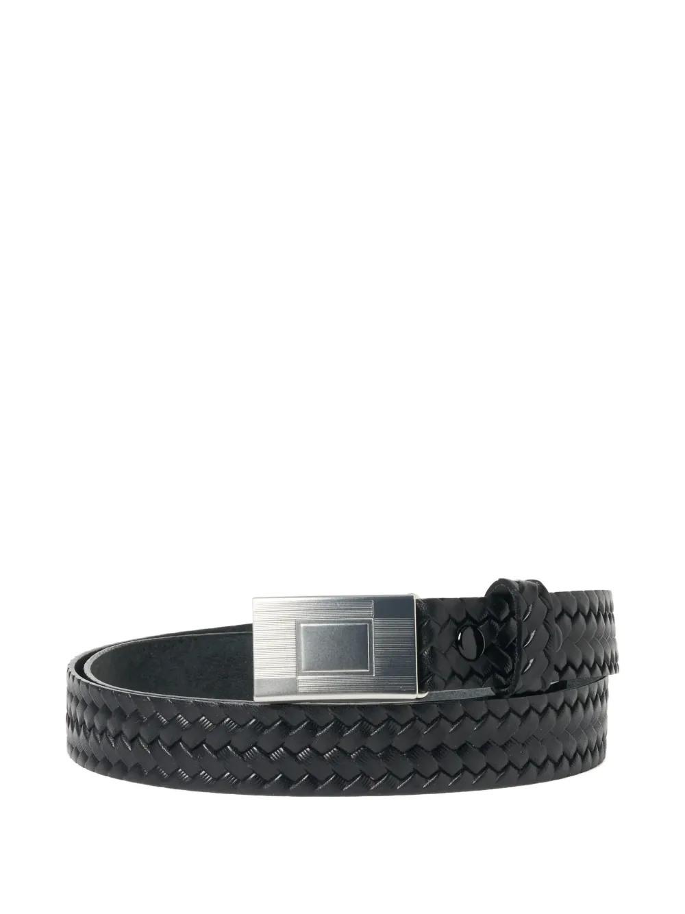 TAIGA TAKAHASHI woven-leather belt - Nero