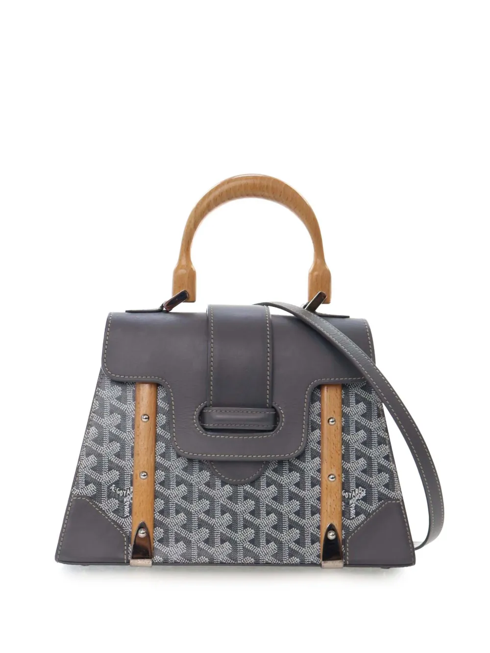 Goyard Pre-Owned 2018 Goyardine Saigon Structured PM satchel | gris | Image 1