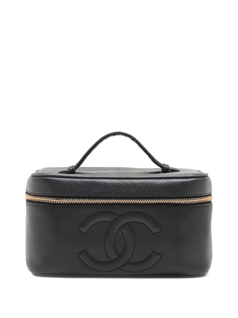 CHANEL Pre-Owned 1996-1997 CC Caviar Case vanity bag - Nero