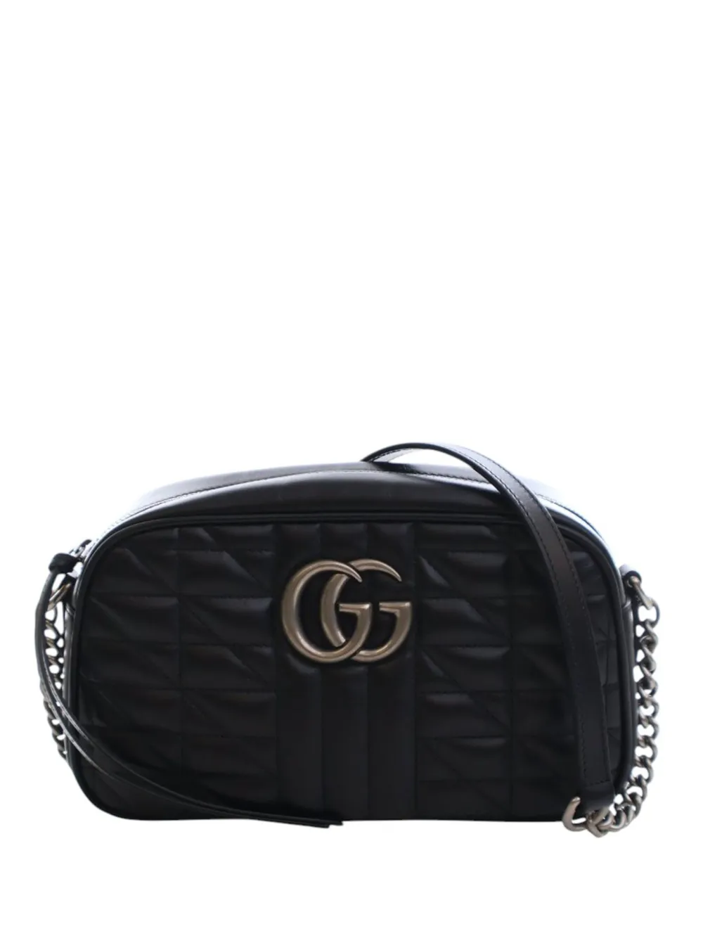 Gucci Pre-Owned 2016-2025 Small GG Marmont Matelasse Leather Aria crossbody bag - Nero