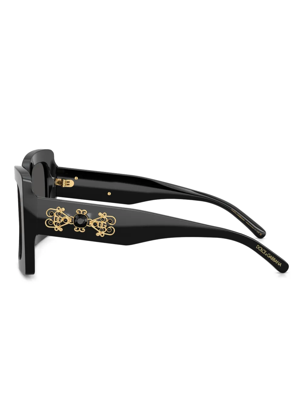 Dolce & Gabbana Eyewear Zonnebril met vierkant montuur Zwart